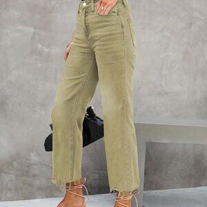 💚 LOLONG High Waisted Crop Flare Jeans – NWT 💚